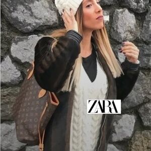 NEW Zara trf OUTERWEAR faux fur coat, Med, GD1089